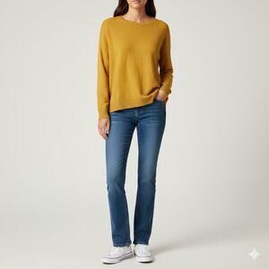 J Jill Sweater lightweight relaxed Size XLP yellow NWT Minimalist classic fall